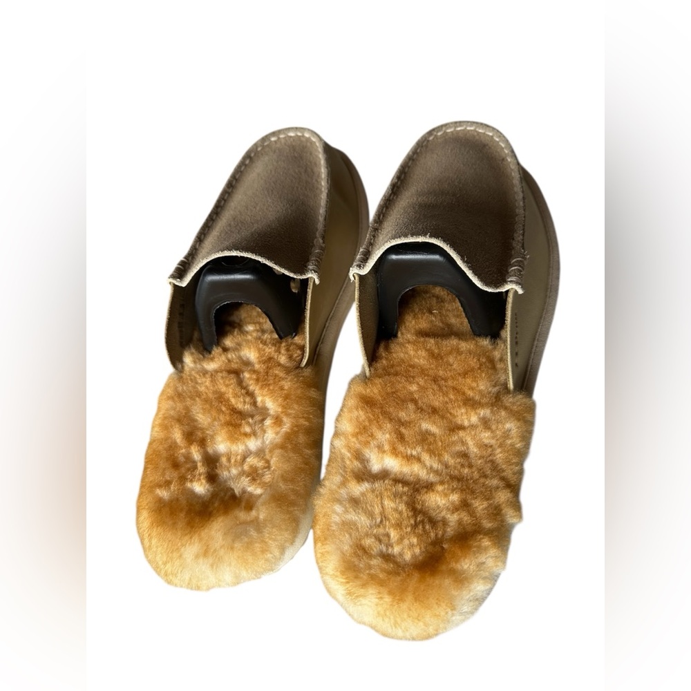 L.L. Bean Tan Suede Slip-On Loafers with Warm Lining - Picture 2 of 8